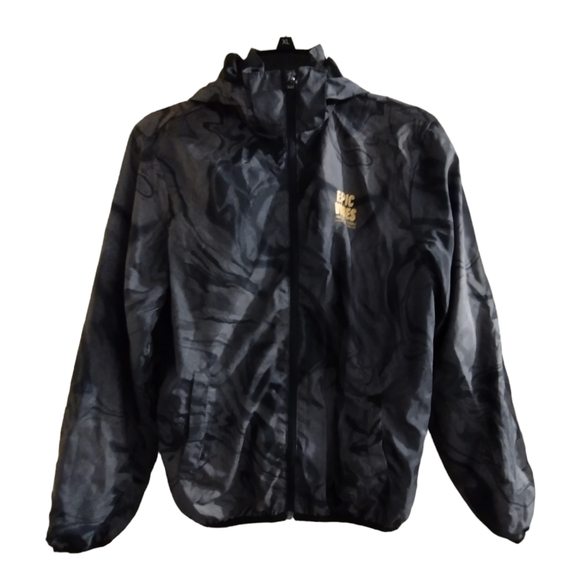 EUC H&M black and gray hooded Epic Videos windbreaker  Boys 12-14 - Picture 2 of 6